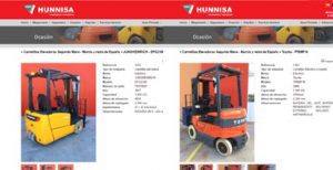 Hunnisa, carretillas de ocasión